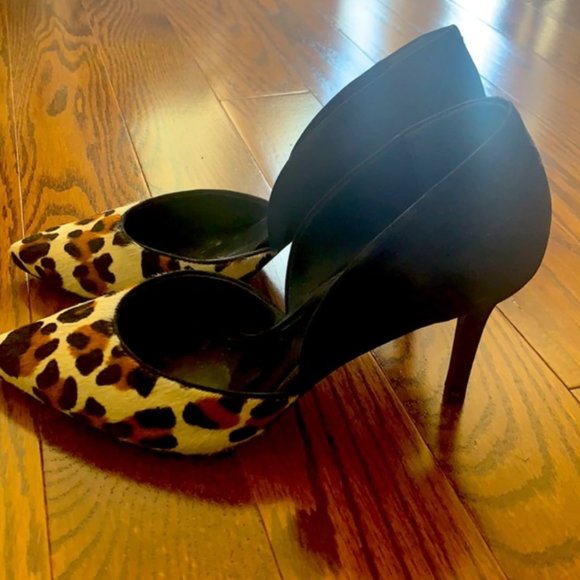 Leopard and Black Suede Aldo Pumps - Size 8 - Picture 2 of 2